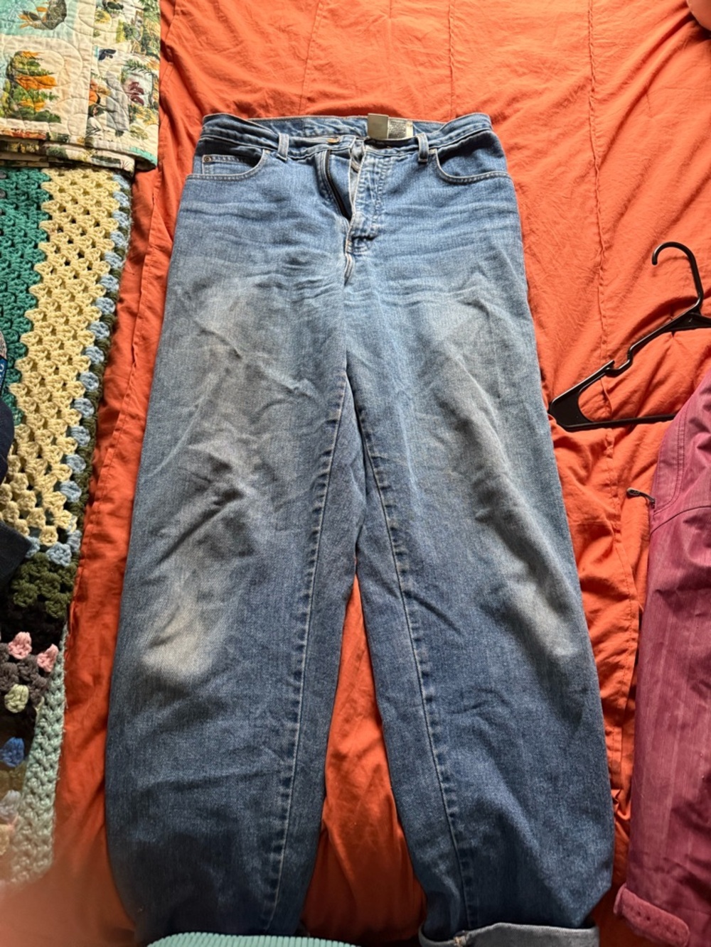 Eddie Bauer High-Rise Light Blue Straight Jeans